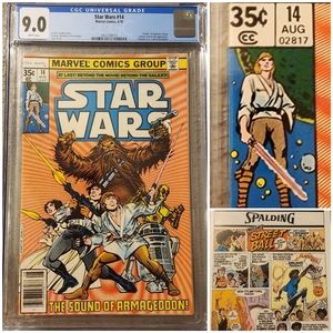 Star Wars #14 CGC 9.0 NM+ WP 1978 Marvel Vintage 35 Cents Comic!